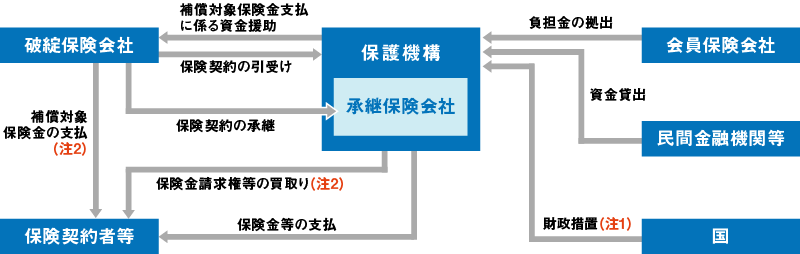 救済保険会社が現れない場合仕組み概略図