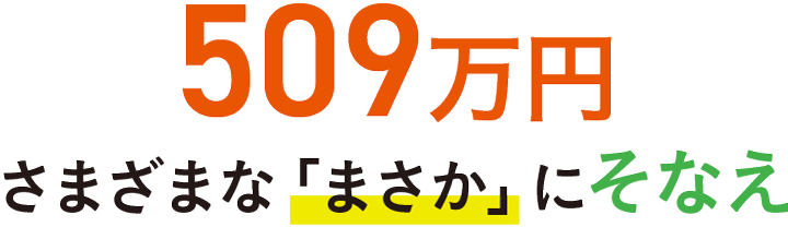 509万円 さまざまな「まさか」にそなえ